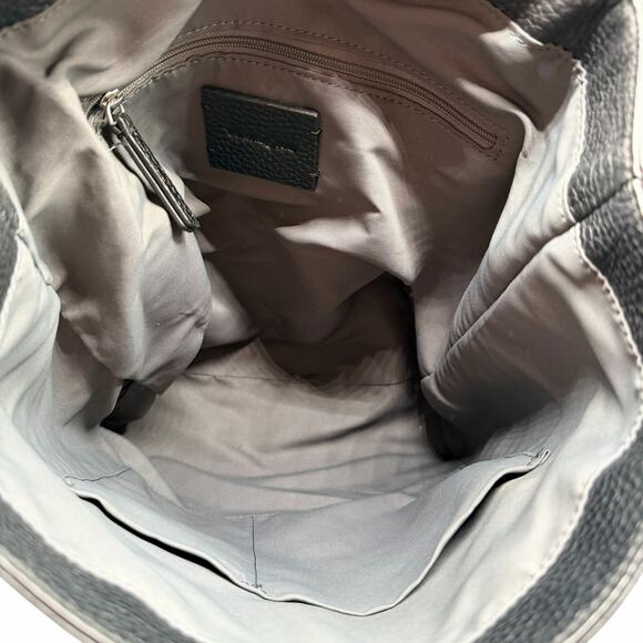 Treasure & Bond Black Pebbled Leather Convertible Backpack Tote Bag
